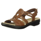 Retro Casual Open Toe Flat Buckle Beach Sandals for Women