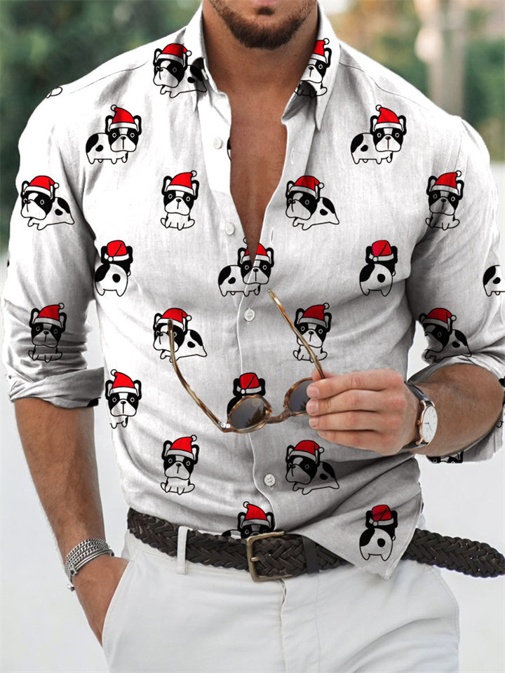 Button Up Christmas Shirts for Men