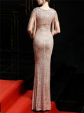 Gorgeous Sequined Mermaid Maxi Dress for Evening Party