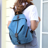 Casual Style Multi-Pocket Zipper Soft-Touch Canvas Durable Lightweight Backpack