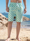 Men's Fashion Cartoon Printed Loose Quick Dry Beach Pants