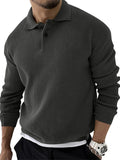 Men's Fashionable Slim Long-sleeved Lapel Autumn Knit Sweater