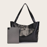 Women's New Solid Burnished Leather Pockets Handbags