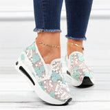 Floral Embroidery Breathable Mesh Sneakers for Women