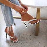 New Stylish Slip-On Shallow Design Sexy High Heel Slippers