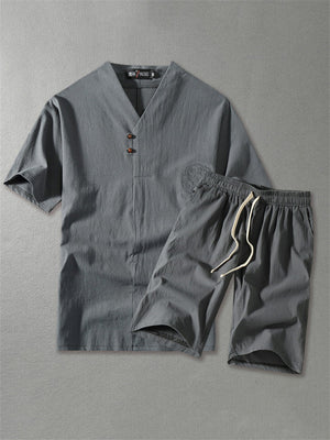 Mens Linen Short Sets