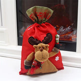 Adorable Large Size Decorative 3D Dolls Multicolor Christmas Gift Bags