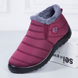 Warm Fur Lined Waterproof Ankle Snow Boots For Winter