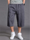 Mens Loose Stitching Pure Color Sweatpants