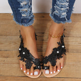 Women's Cute Lace Flower Decorated Wedding Sandals