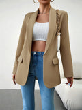 Temperament Open Front Office Blazer Coat for Lady