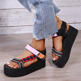 Summer Ultra Light Foam Sole Velcro Beach Sandals for Women