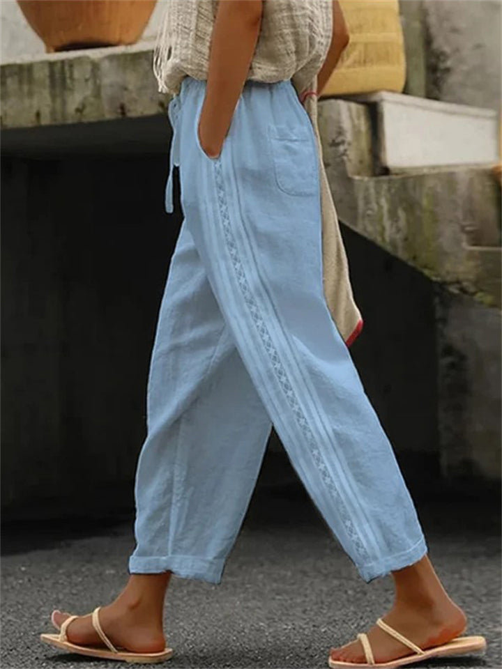 Spring Women's Trendy Comfortable Elastic Waist Pants