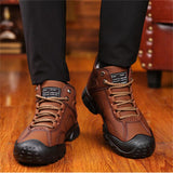 Warm Fur Lining Lace Up Winter Thermal Snow Boots For Men