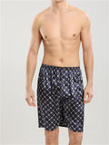 2-Piece Comfy Floral All-Over Print Bathrobe Knee-Length Pajamas Loose Shorts