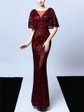 Stunning Sequined Illusion Neckline Mother of the Groom Dresses