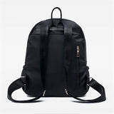 Fashionable Casual Gold-Tone Hardware Multi-Pocket Lightweight Backpack