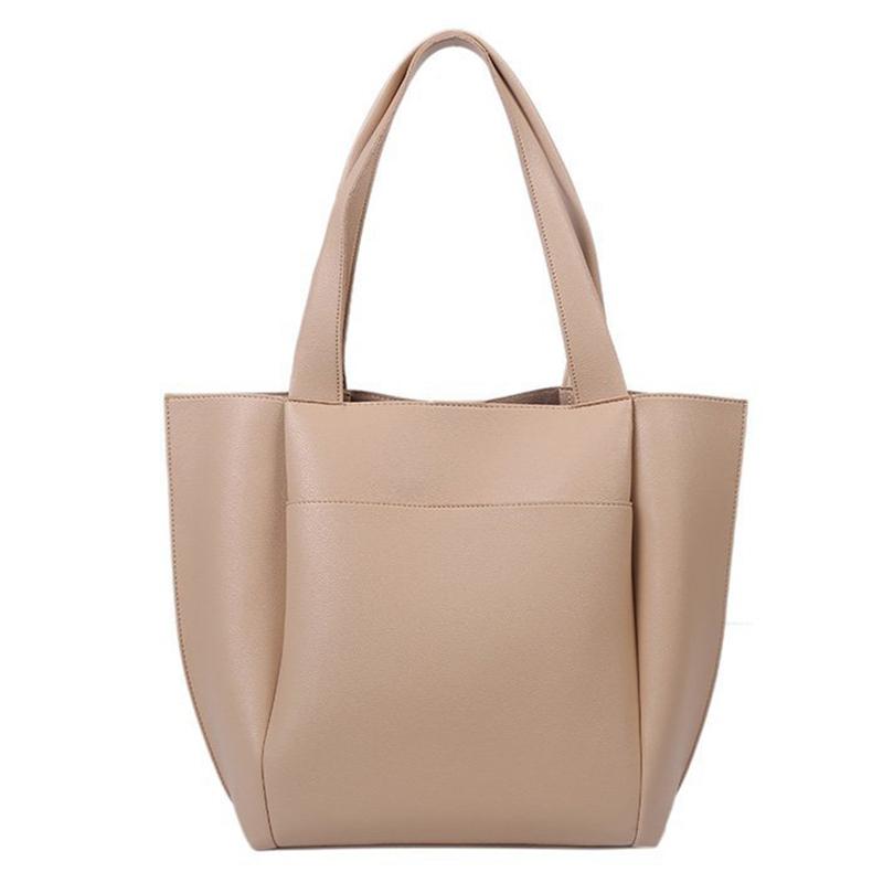 On-Trendy Large Capacity Ultra-Soft Material Slip Pocket Shoulder Bag Tote Bag