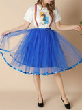 Fashion Christmas Thin Multi-layer Rainbow Puffy Skirt