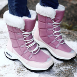 Winter Casual Fashion Thermal Windproof Mid-Calf Snow Boots For Women