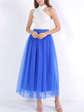 Trendy Breathable Multi-layer Solid Color Ladies Tulle Skirt