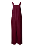 Women's Casual Cotton Linen Wide Leg Holiday Jumpsuits