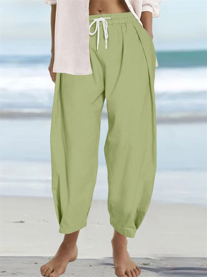 Ladies Casual Plus Size Loose-fitting Beach Pants