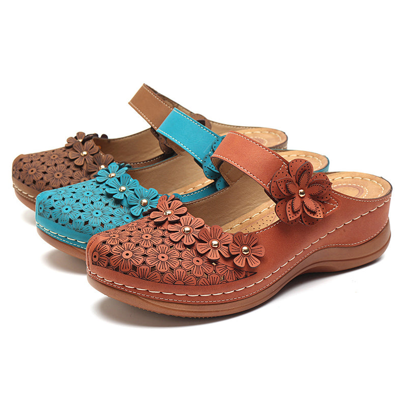 Women's Comfort Platform Elegant Flowers Sandals