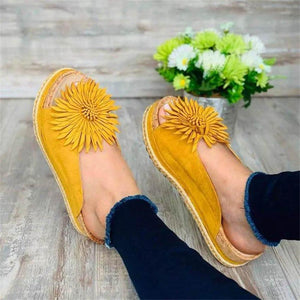 Women Elegant Flower Slip On Sandals