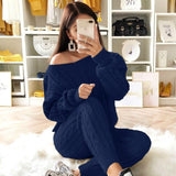 Women's Stylish Two-Piece Fashion Warm Sweater Sets