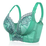 Women's Plus Size Lace Patchwork Wireless Full Coverage Bras - Nude