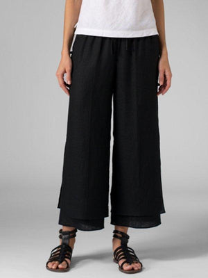 Women's Casual Comfy Cropped Cotton Pants