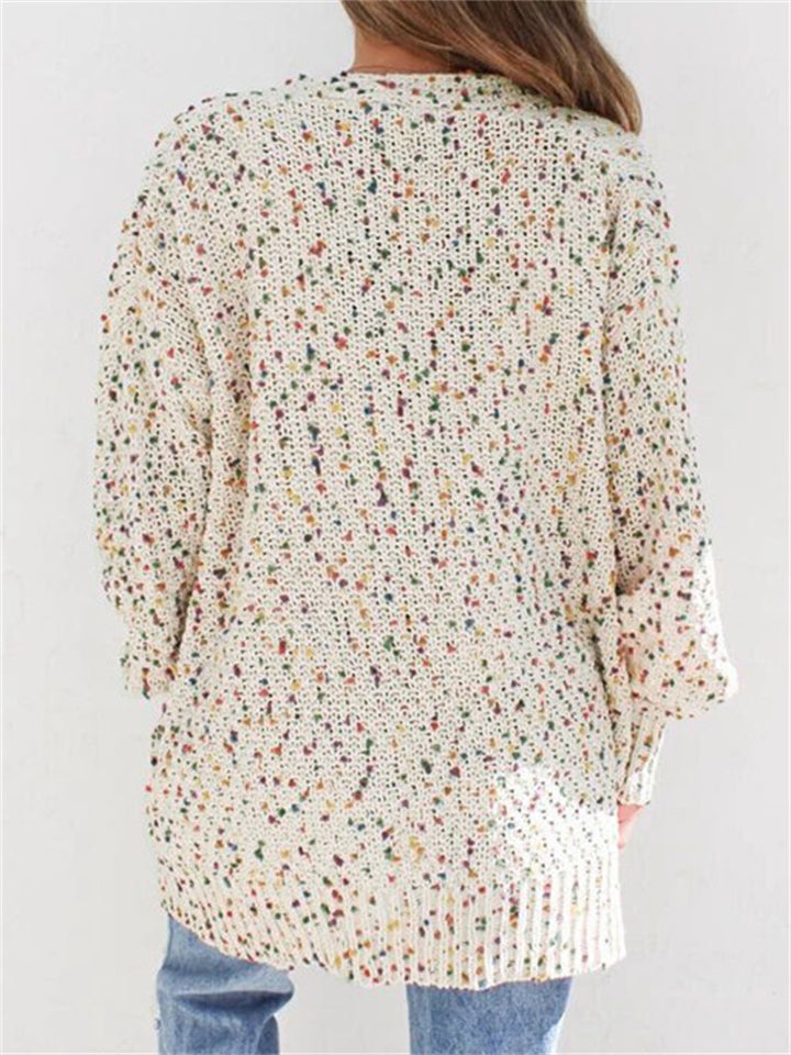 Colorful Dots Decorated Long Sleeve Cardigans