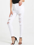 Women's Street Style Casual Slim Fit Ripped Super Cool Denim Jeans