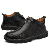 Men's Casual Plus Size Cowhide Martin Boots