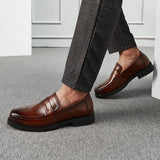 Men's British Gentleman Upper Hollow Out Design Business Shoes