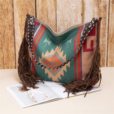 Women's Retro Handmade Boho Linen Shoulder Handbags