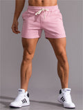 Men's Summer Super Soft Fitness Loose Elastic Waist Cotton Shorts