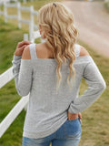 Fashion Off Shoulder Loose Comfortable Pullover Women Shirts for Autumn