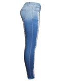 Women's Fashion Slim Fit Tassels Denim Pants