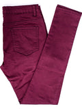 Summer Sexy Street Style Ripped Fit Wine Red Denim Jeans for Women