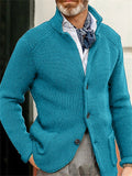 Men's Stand Collar Button Up Sweater Cardigans