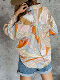 Ladies Stylish Printed Loose Lantern Sleeve Blouses