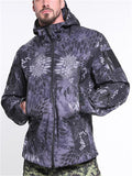 Camouflage Outdoor Thermal Waterproof Fleece Lining Hooded Windbreaker