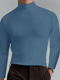 Men's Casual High Collar Elastic Comfort Base Shirts