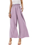 Women's Summer Ultra Soft High Waist Pockets Flowing Wide Leg Pants