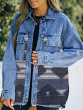 Women's Casual AZTEC Pattern Denim Jackets