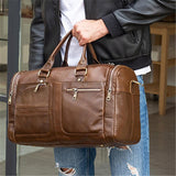 Large Capacity Durable Travelling Leather Duffel Bags For Men