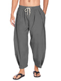 Men's Casual Lightweight Cropped Cotton Linen Pants