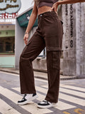 Women's Cool Loose Wide Leg Cargo Denim Pants